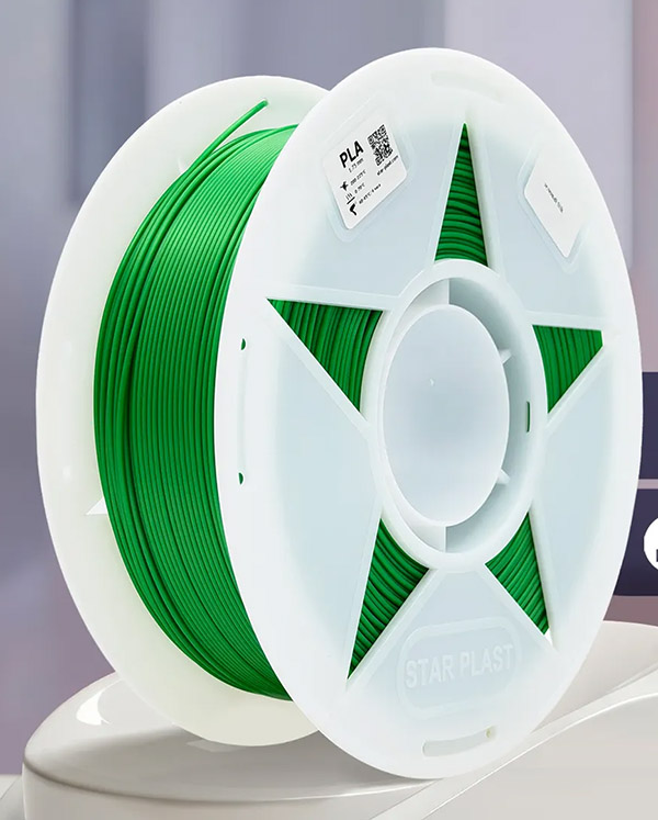 Пластик для 3D печати PLA-Silk Starplast 1.75, 1кг Зеленый