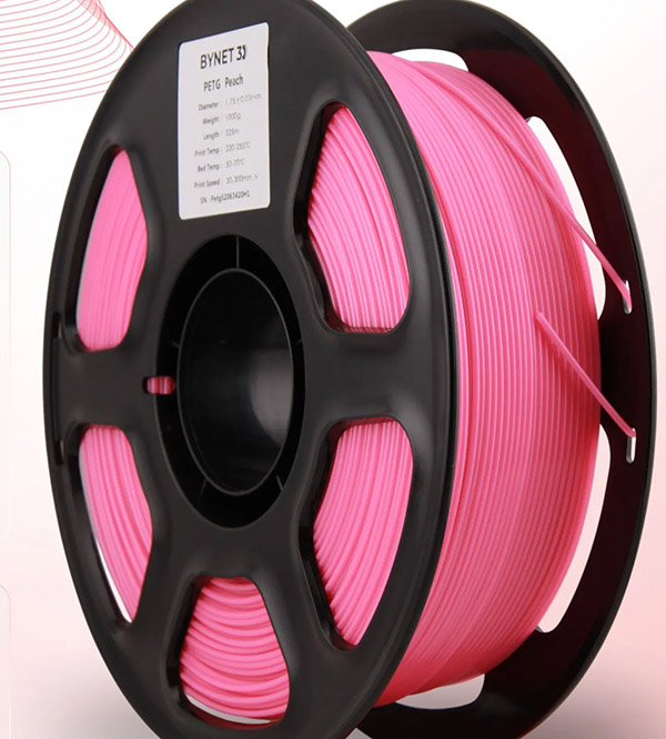 Пластик для 3D принтера BYNET 3D PETG 1.75 1кг Нежно-розовый