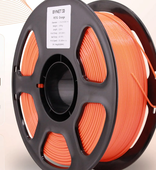 Пластик для 3D принтера BYNET 3D PETG 1.75 1кг Оранжевый