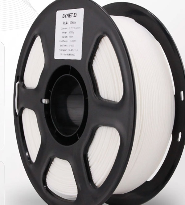 Пластик для 3D принтера BYNET 3D PLA+ 1.75 1кг Белый