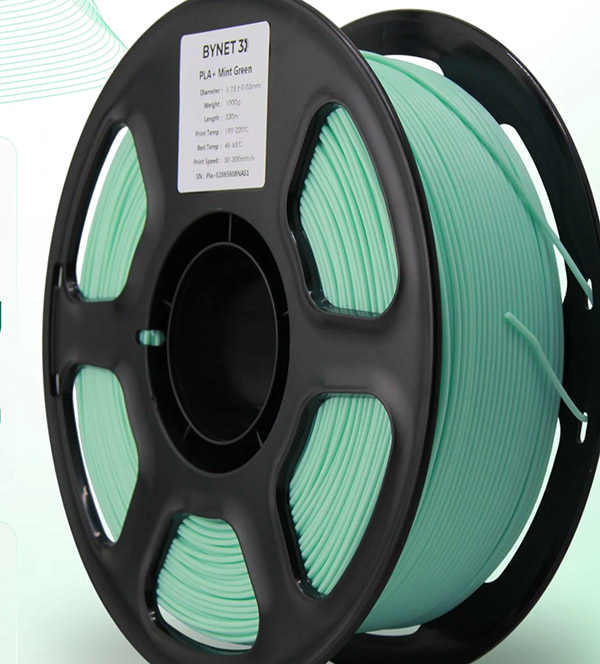 Пластик для 3D принтера BYNET 3D PLA+ 1.75 1кг Мятный