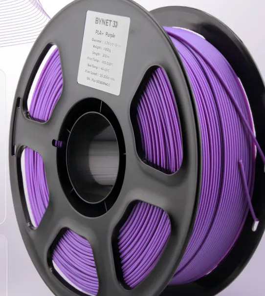 Пластик для 3D принтера BYNET 3D PLA+ 1.75 1кг Фиолетовый