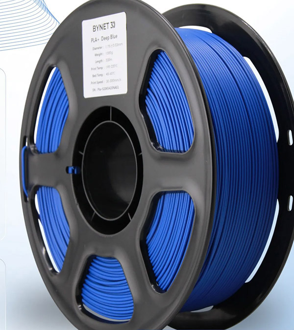 Пластик для 3D принтера BYNET 3D PLA матовый 1.75 1кг Синий темный